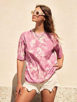 T-shirt ample à épaules tombantes tie - Vignette | URBAÏA