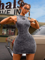 Robe en jean SHEIN ICON - Vignette | URBAÏA