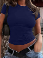 T-shirt décontracté à col - Vignette | URBAÏA