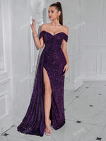 ADYCE Robe de soirée longue sexy - Vignette | URBAÏA