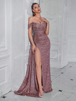 ADYCE Robe de soirée longue sexy - Vignette | URBAÏA