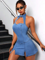 Robe d'été en denim SHEIN ICON - Vignette | URBAÏA