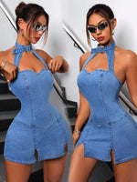 Robe d'été en denim SHEIN ICON - Vignette | URBAÏA