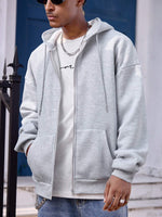 Sweat-Shirt à capuche unicolore décontracté - Vignette | URBAÏA