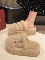 sandales à glissière fourrées - Vignette | URBAÏA