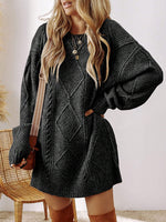 Acelitt Robe en tricot texturé - Vignette | URBAÏA