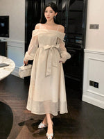 Robe mi-longue en maille - Vignette | URBAÏA