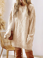 Acelitt Robe en tricot texturé - Vignette | URBAÏA