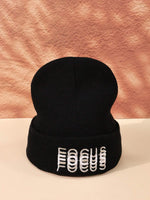 1 pièce Bonnet fourré avec broderie lettre NY, unisexe. Bonnets mous d'hiver pour usage quotidien, bonnet crâne tricoté pour l'extérieur pour hommes et femmes - Vignette | URBAÏA