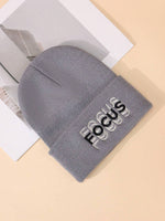 1 pièce Bonnet fourré avec broderie lettre NY, unisexe. Bonnets mous d'hiver pour usage quotidien, bonnet crâne tricoté pour l'extérieur pour hommes et femmes - Vignette | URBAÏA