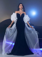 Glamrae Robe de soirée en velours - Vignette | URBAÏA