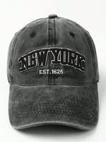 1 pièce Casquette de baseball lavée, réglable, unisexe avec broderie "NEW YORK", chapeau décontracté offrant une protection solaire - Vignette | URBAÏA