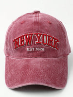 1 pièce Casquette de baseball lavée, réglable, unisexe avec broderie "NEW YORK", chapeau décontracté offrant une protection solaire - Vignette | URBAÏA
