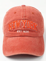 1 pièce Casquette de baseball lavée, réglable, unisexe avec broderie "NEW YORK", chapeau décontracté offrant une protection solaire - Vignette | URBAÏA