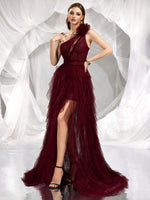 Robe de bal en tulle à fleurs - Vignette | URBAÏA