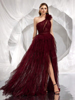 Robe de bal en tulle à fleurs - Vignette | URBAÏA