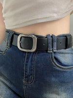 1 pièce Ceinture en jean noire décontractée et polyvalente pour femmes, convient comme cadeau pour la fête des mères et les anniversaires, pour l'été, l'école, l'automne et Halloween - Vignette | URBAÏA