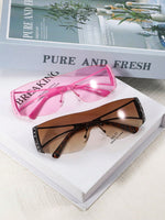 1 pièce Lunettes de mode au style futuriste avec grand cadre, style Y2K, pour l'été, la plage, les vacances, l'extérieur et les voyages - Vignette | URBAÏA