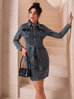RueChic Robe en jean - Vignette | URBAÏA