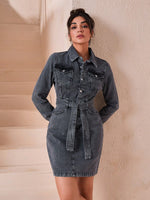 RueChic Robe en jean - Vignette | URBAÏA