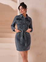 RueChic Robe en jean - Vignette | URBAÏA