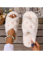 Mules brodées avec nœud - Vignette | URBAÏA