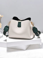 1 pièce Sac à bandoulière blocs de couleurs, sac bandoulière à fermeture éclair magnétique, sac à main pour femme, cadeau de la Saint-Valentin - Vignette | URBAÏA