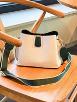 1 pièce Sac à bandoulière blocs de couleurs, sac bandoulière à fermeture éclair magnétique, sac à main pour femme, cadeau de la Saint-Valentin - Vignette | URBAÏA