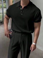 Polo tricoté à design ajouré - Vignette | URBAÏA