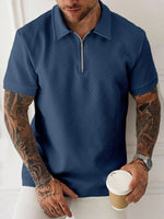 Polo zippé Manfinity Homme - Vignette | URBAÏA