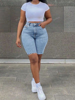 Short en jean skinny - Vignette | URBAÏA