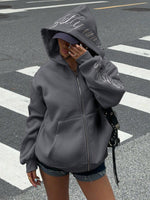 Sweat-shirt à capuche zippé - Vignette | URBAÏA