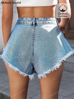 Shorts en jean évasés - Vignette | URBAÏA