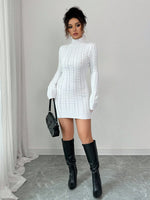 Elenzga Robe en tricot à col - Vignette | URBAÏA