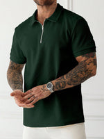 Polo zippé Manfinity Homme - Vignette | URBAÏA