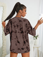 T-shirt ample à épaules tombantes tie - Vignette | URBAÏA 