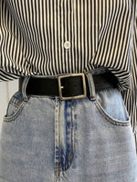 1 pièce Ceinture décontractée simple pour femmes avec boucle rectangulaire, pour la décoration quotidienne de jeans, pantalons, été, école, automne, Halloween - Vignette | URBAÏA 