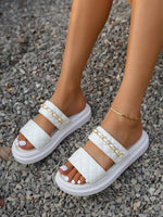 Sandales plates matelassé - Vignette | URBAÏA 