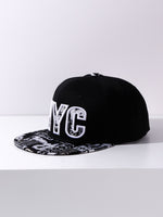 1 pièce Casquette de baseball hip-hop à visière plate unisexe pour la danse de rue - Vignette | URBAÏA 