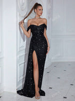 ADYCE Robe de soirée longue sexy - Vignette | URBAÏA 