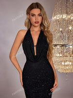 PARTHEA Robe longue moulante - Vignette | URBAÏA 