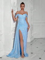 ADYCE Robe de soirée longue sexy - Vignette | URBAÏA 