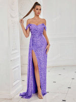 ADYCE Robe de soirée longue sexy - Vignette | URBAÏA 