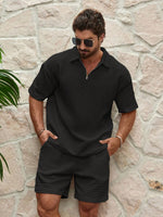 RSRT Haut et short texturé à manches - Vignette | URBAÏA 