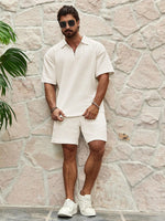 RSRT Haut et short texturé à manches - Vignette | URBAÏA 