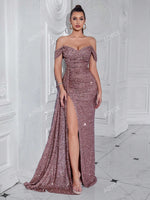 ADYCE Robe de soirée longue sexy - Vignette | URBAÏA 