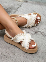 Sandales compensées à talon bas - Vignette | URBAÏA 