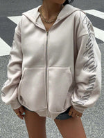 Sweat-shirt à capuche zippé - Vignette | URBAÏA 