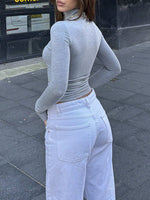 T-shirt à manches longues col - Vignette | URBAÏA 