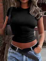 T-shirt décontracté à col - Vignette | URBAÏA 